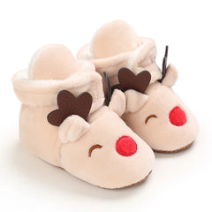 Winter Baby Boots - Beige Reindeer