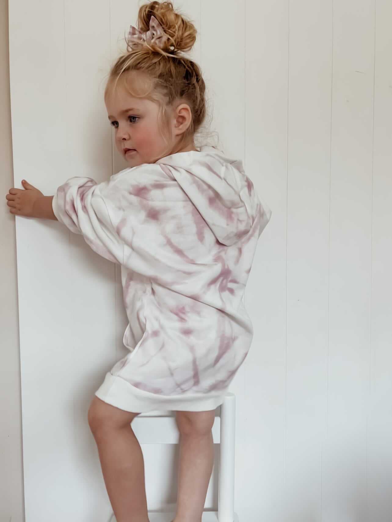 Tie dye hoodie dress