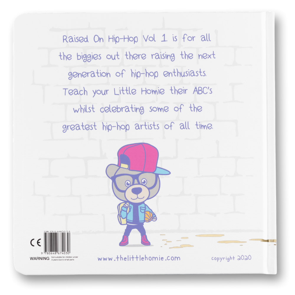 Raised on Hip Hop Alphabet learning book- The Little Homie