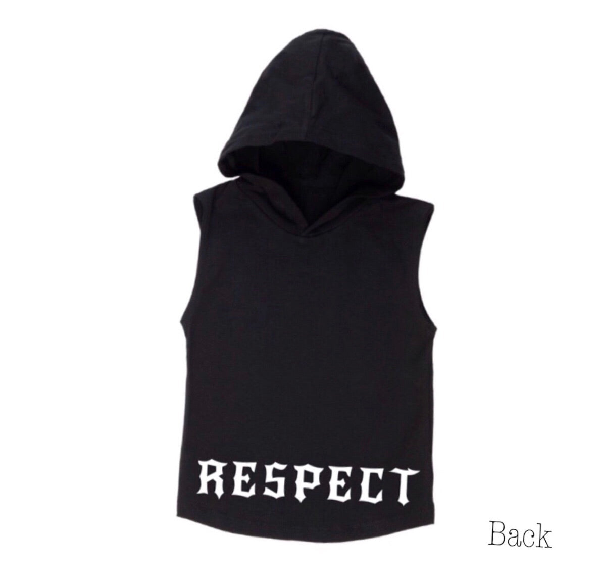 Respect sleeveless hoodie | black or white - Mlw by Design - nixonscloset