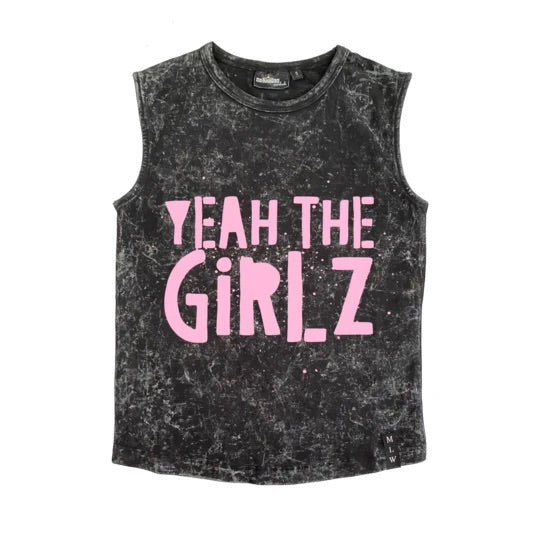 Yeah the girls stonewashed tank | MLW by design