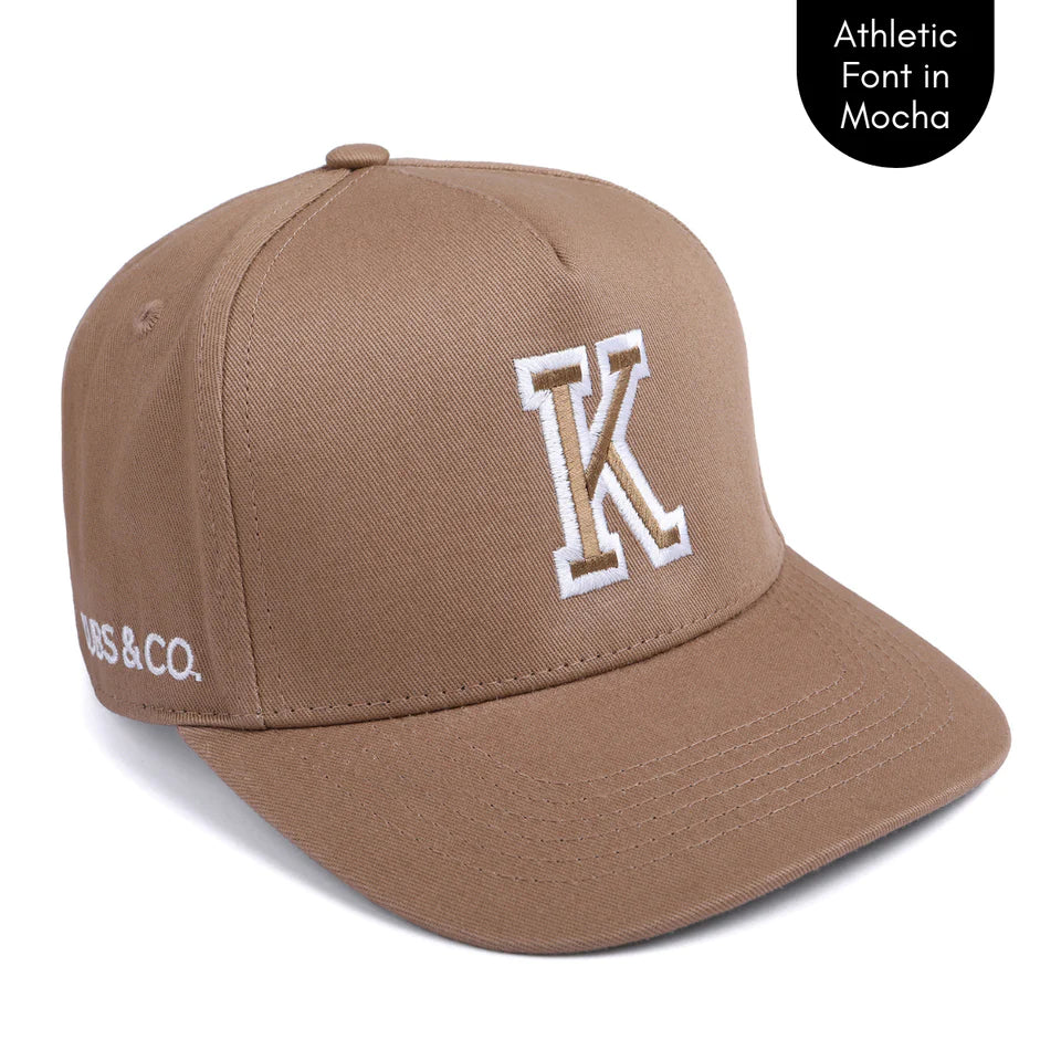 PERSONALISED MOCHA HAT W/ INITIALS | Cubs & Co - Available in XS, S, M, Adult