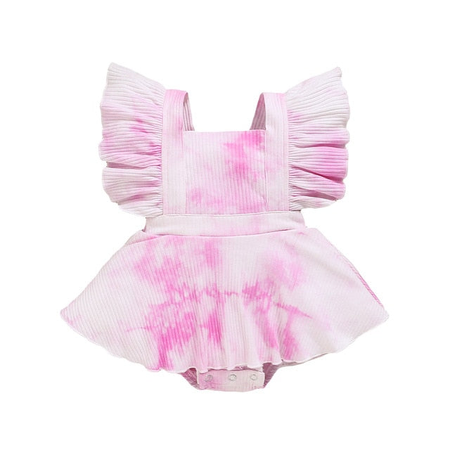Tie Dye tutu romper - Pink