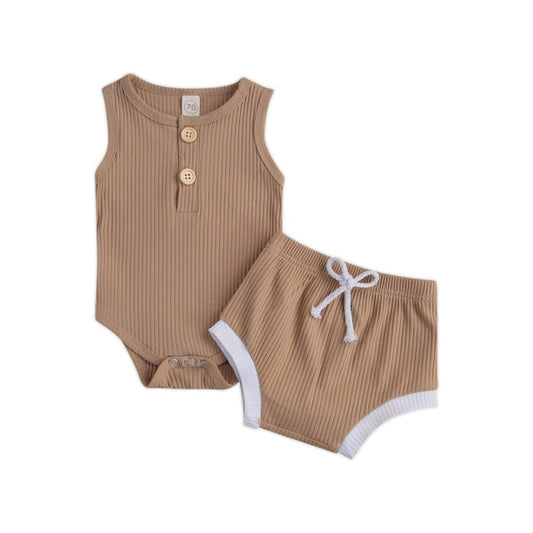 Piper Ribbed set unisex - Coffee