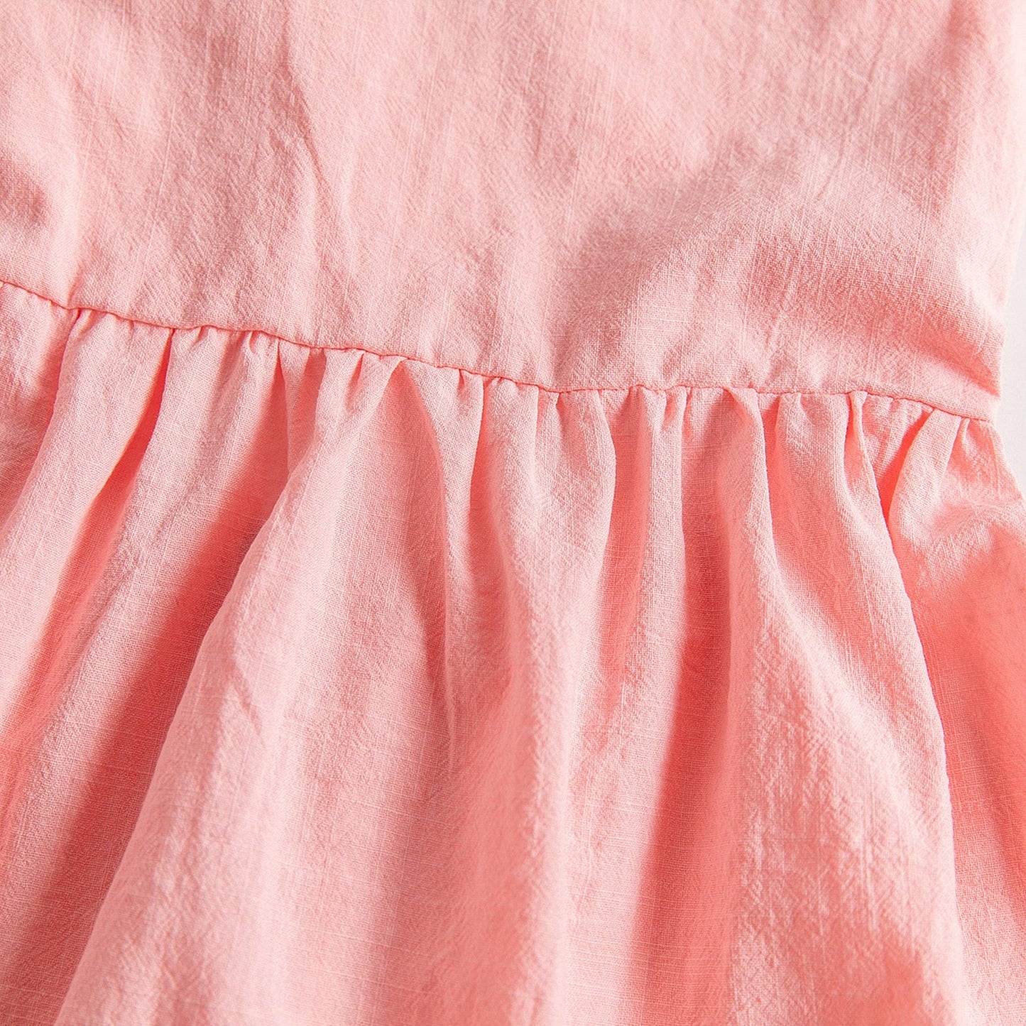 Summer linen basics dress - Pink