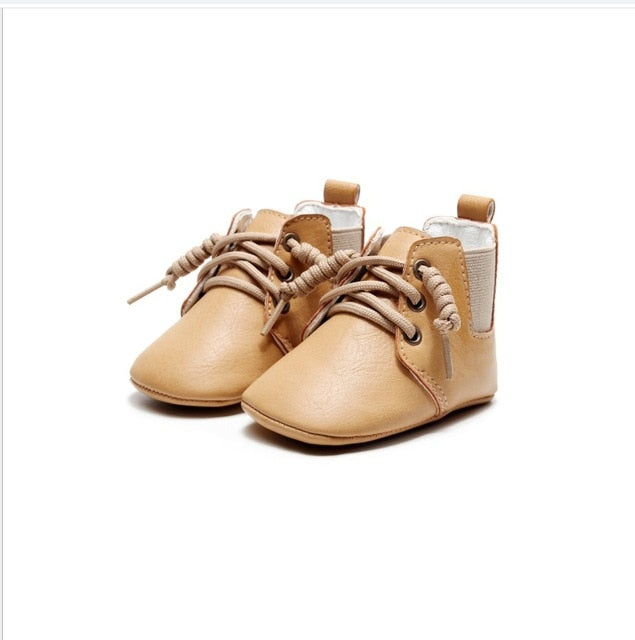 Baby Boot lace up pre walker - Beige