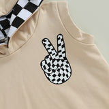 Peace checker hoodie set