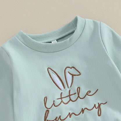 Little Bunny Sweatshirt and Pant Set - Easter Collection