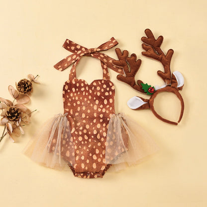 Deer & antler romper set - Christmas collection
