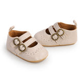 Double bar strap pre walkers - Beige