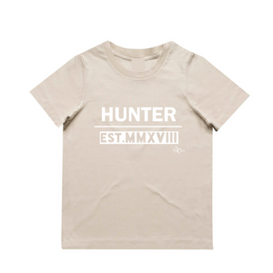 NC The Label -  Personalised Roman Numeral Tee Tee - 6 Colours available