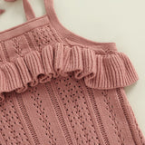 Knitted paisley romper - Pink