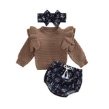 Knitted flutter jumper & bloomer set