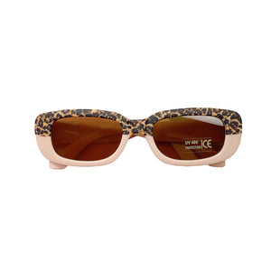 Leopard oval sunglasses - Beige