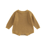 Chunky Knit Romper - Latte
