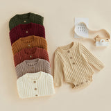 Ribbed Knit Unisex Romper - Forrest