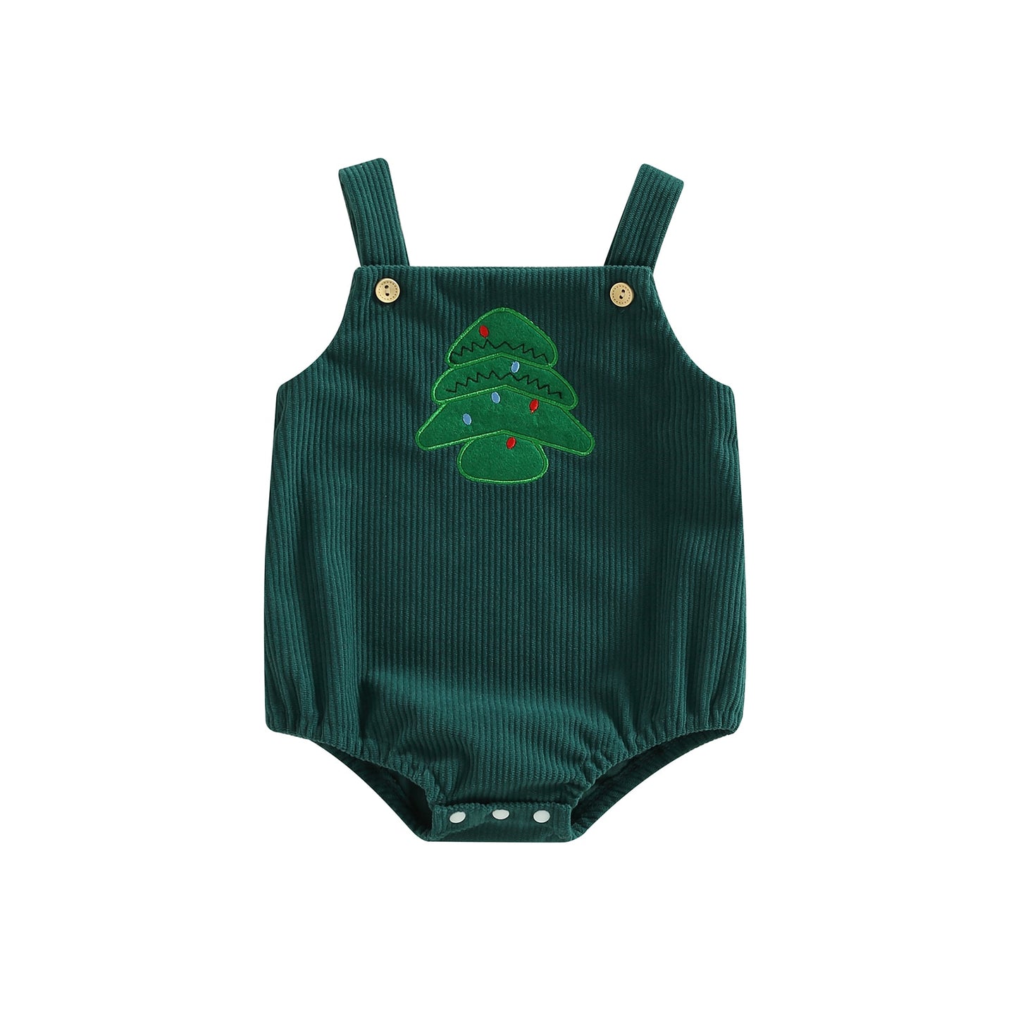 Corduroy Christmas tree romper - Christmas collection