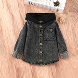 I think ill kick it with mum denim hoodie jacket