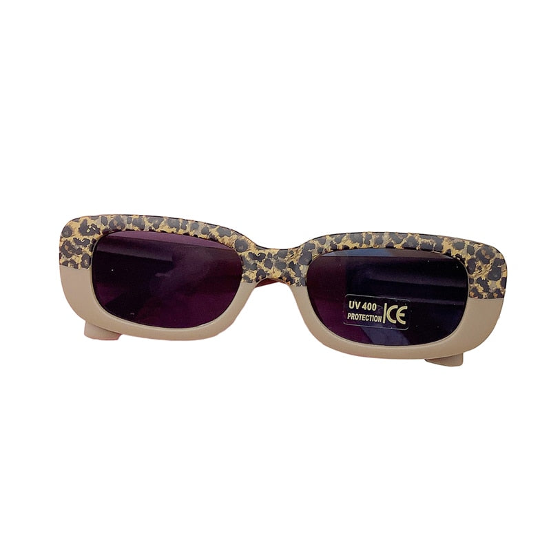 Leopard oval sunglasses - Mocha
