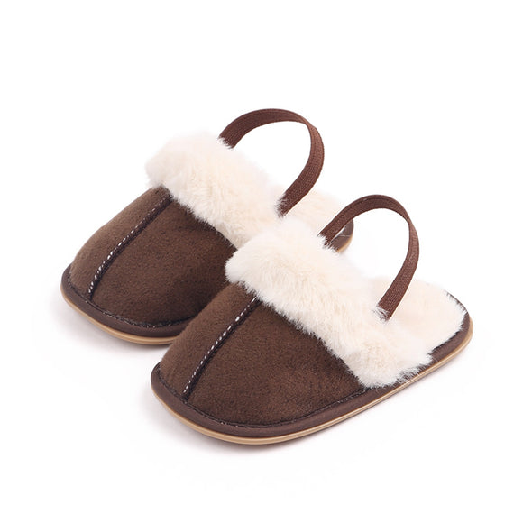 Baby slide slippers - Coffee