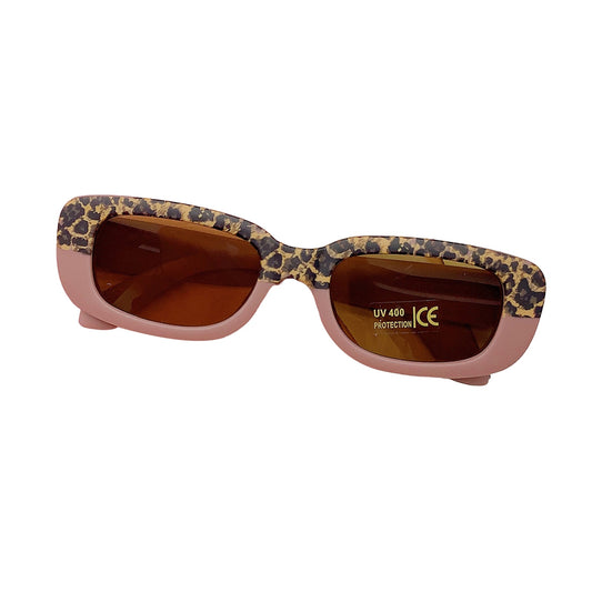 Leopard oval sunglasses - Blush