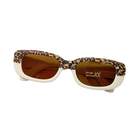 Leopard oval sunglasses - Ivory