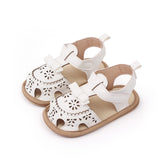 Cut out print sandal - White