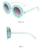 Daisy chain sunglasses & headband set - Aqua