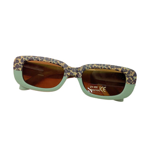 Leopard oval sunglasses - Mint