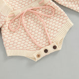 Knitted honeycomb romper