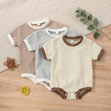 Waffle spring romper - Latte
