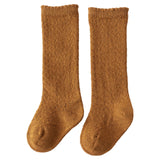 Crochet Knee High Socks - Chocolate
