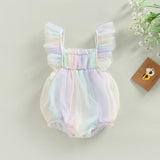 Rainbow tulle cake smash romper