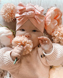 Triple Bow Knot  baby Turban - 18 Colours