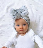 Minky Oversized Bow -Arctic- handmade SKYLAROSECO