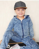 Street Denim Set - Acid Wash Blue