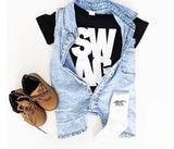 Acid wash Denim Look Romper - nixonscloset