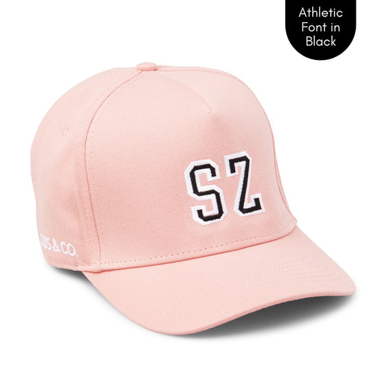 PERSONALISED PINK HAT W/ INITIALS | Cubs & Co - Available in XS, S, M, Adult