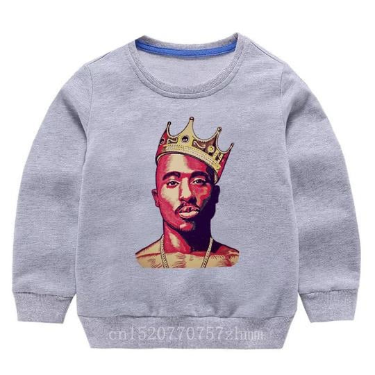 Tupac Sweater - Grey Crown - nixonscloset