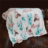 Personalised fluffy blanket - Deer