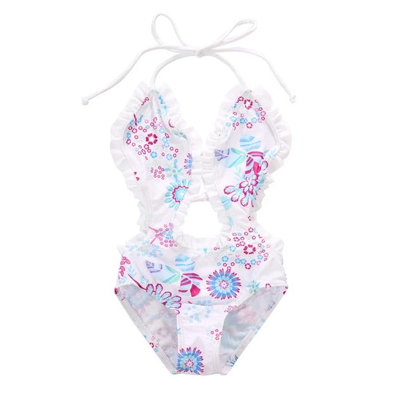 White Ruffle Swimsuit - nixonscloset