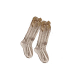 Bow Crochet socks - Beige