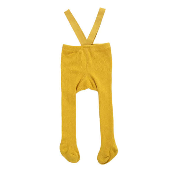 Suspender leggings - Mustard