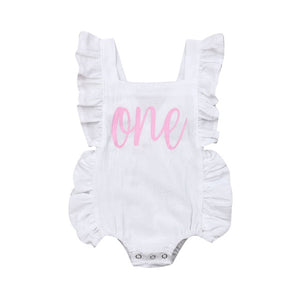 One first birthday cake smash outfit - White