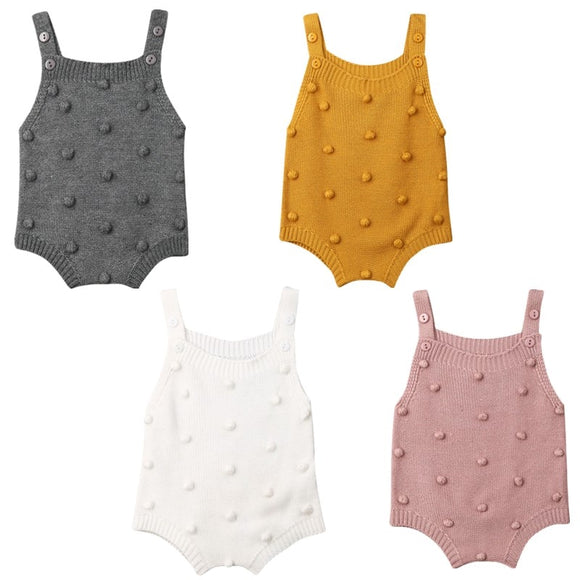 Knit Pom Pom Romper - 4 Colours - nixonscloset