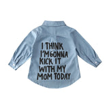 Think ill kick it with Mom chambray tee - nixonscloset