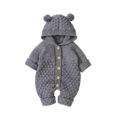 Knitted Baby bear romper - 7 Colours