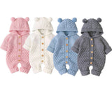 Knitted Baby bear romper - 7 Colours