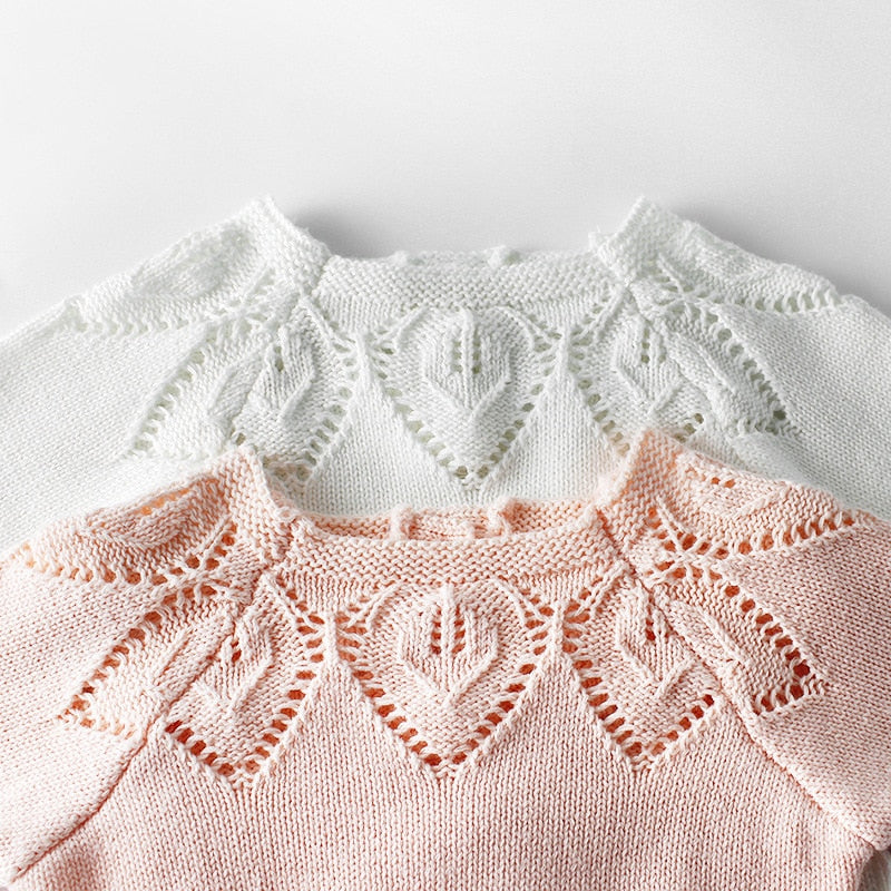 Cut out Knitted romper - Pink