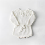 Cut out Knitted romper - White